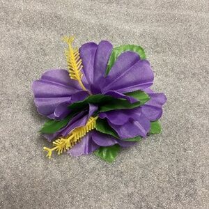 $3 Bundled * Purple Silk Flower Hair Clip * NEW